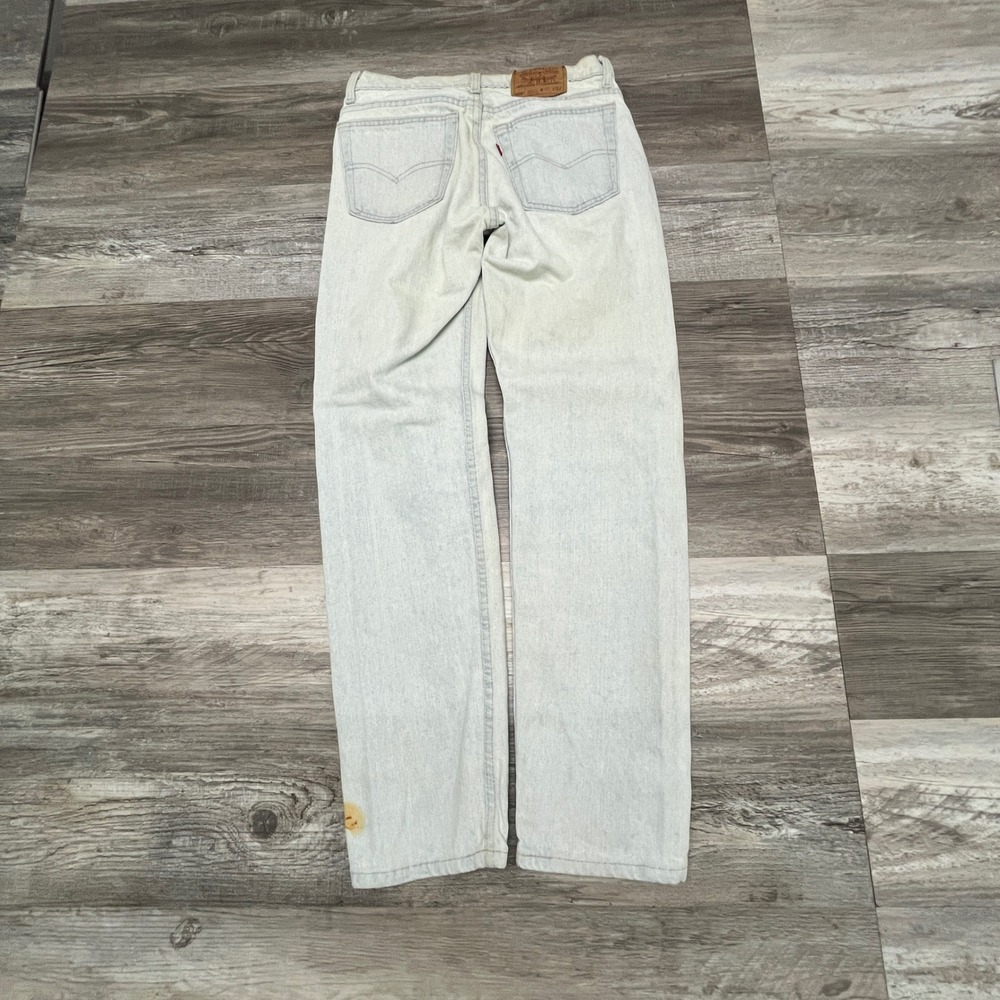 Levi's 505 Jeans 90s Ultra Light Wash Faded Grunge 30x30 Red Tab USA MAde Jeans‎